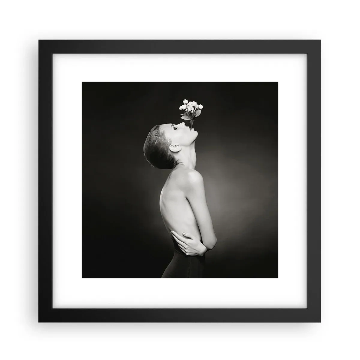 Affiche dans un cadre noir - Poster - Elégance excentrique - 30x30 cm