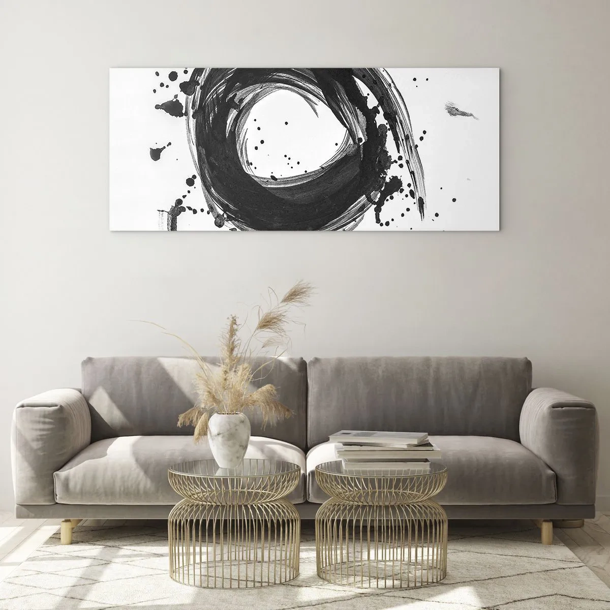 Impression sur verre - Image sur verre - Le tourbillon de la création - 100x40 cm