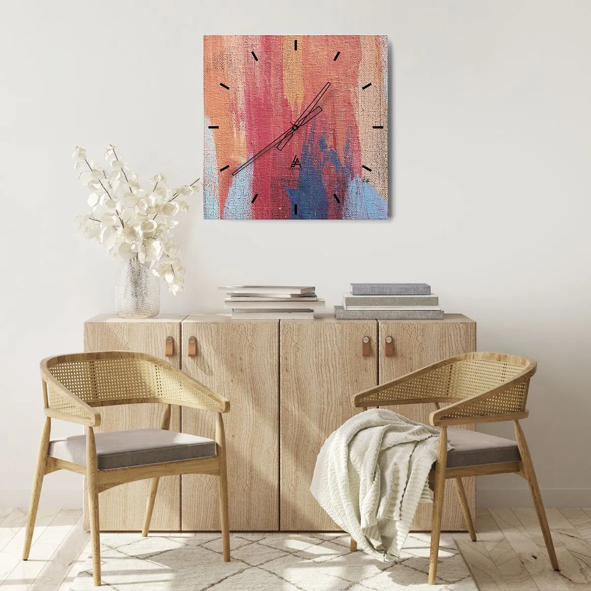 Horloge murale - Pendule murale - Ecoulement de l'arc-en ciel - 40x40 cm