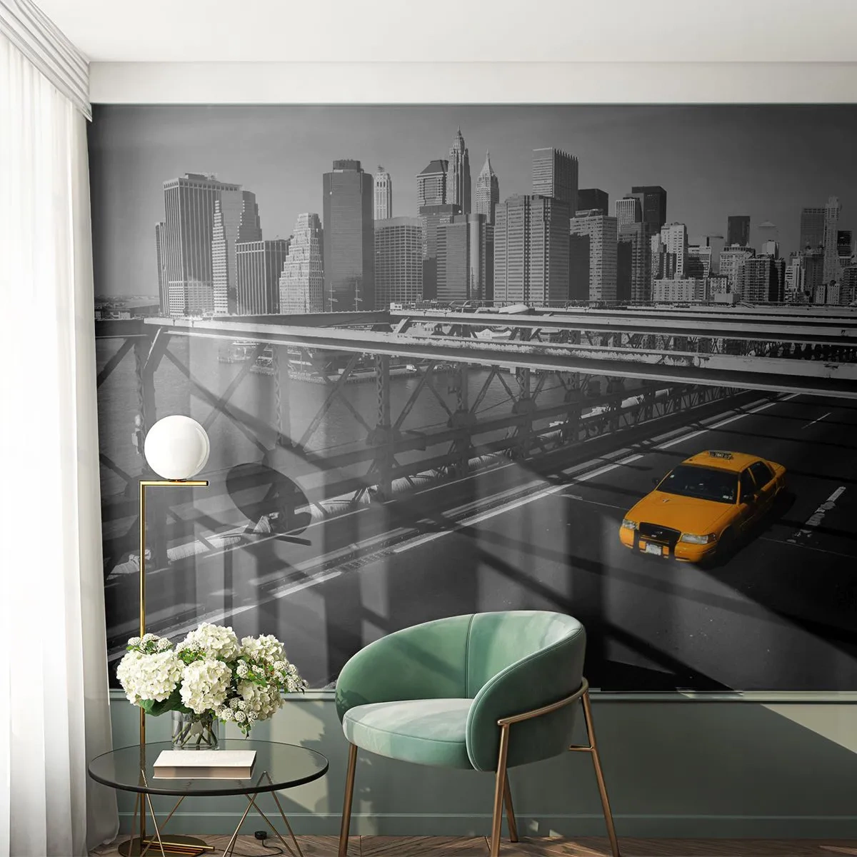 Papier Peint Autocollant Deluxe Sticker - Couleur de la grande ville - Ville, New York, Architecture - 200x140 cm