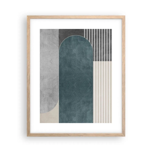 Affiche dans un chêne clair - Poster - Composition de niveaux - 40x50 cm