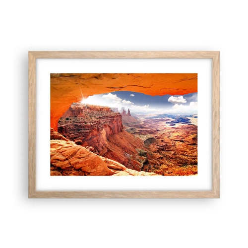 Affiche dans un chêne clair - Poster - Sculpté par la nature elle-même - 40x30 cm