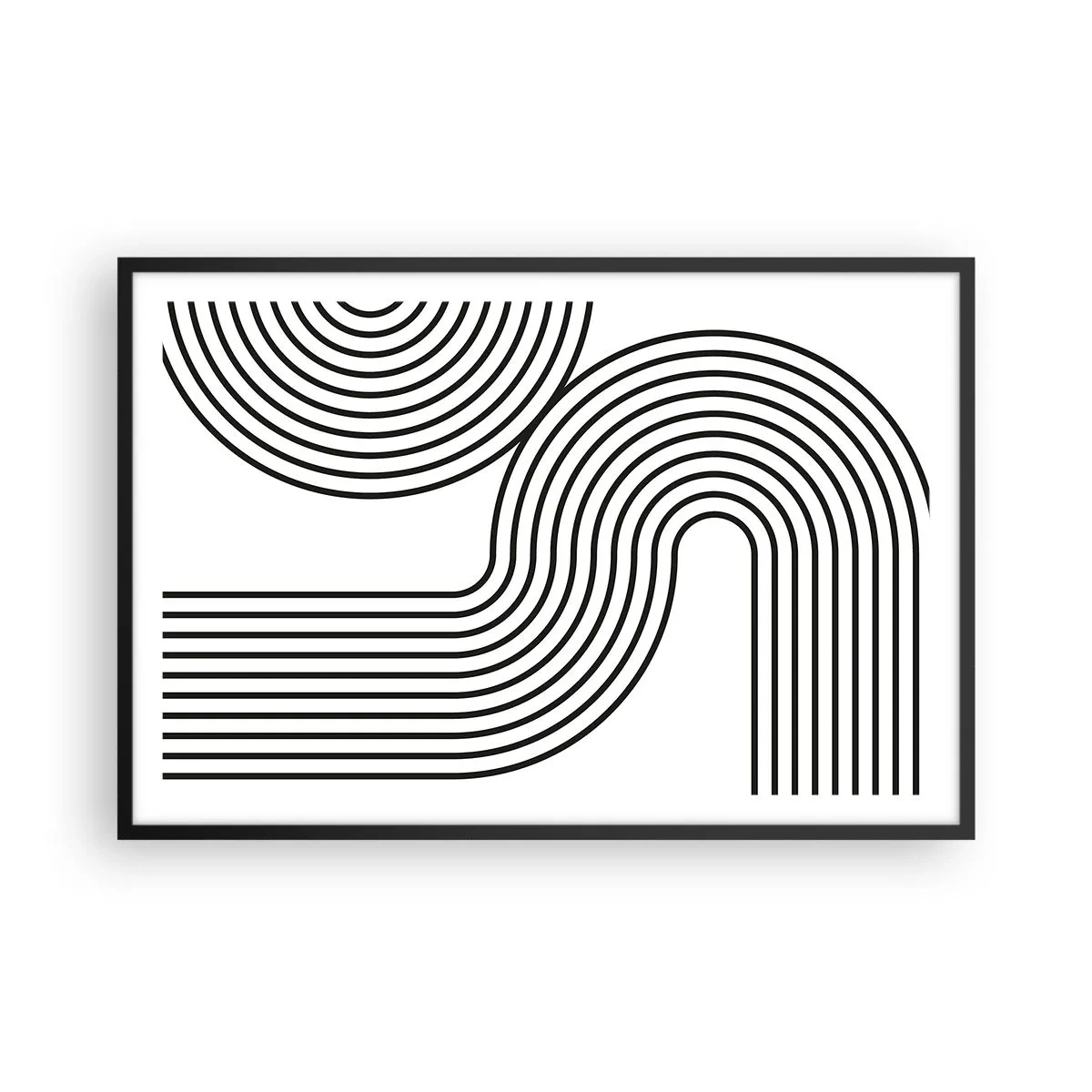 Affiche dans un cadre noir - Poster - En plein virage - 91x61 cm