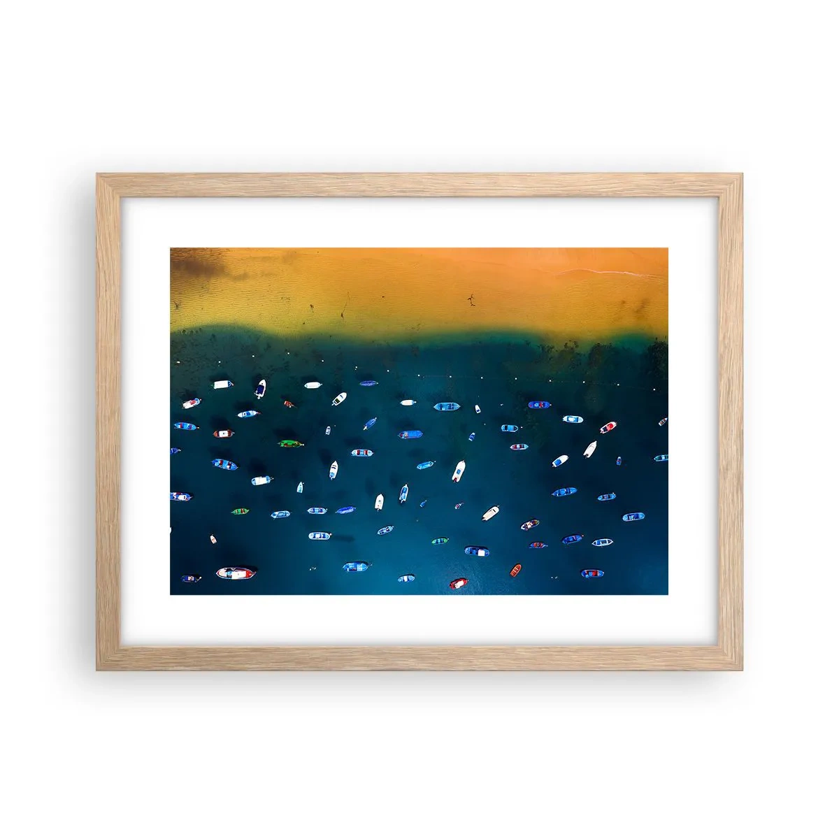 Affiche dans un chêne clair - Poster - Jeu de vacances - 40x30 cm