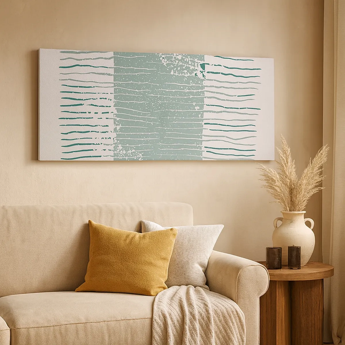 Impression sur toile - Image sur toile - Abstraction de la mer - 30x30 cm