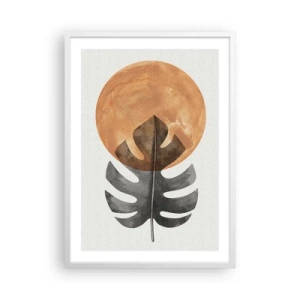 Affiche dans un cadre blanc - Poster - Toujours le soleil - 50x70 cm