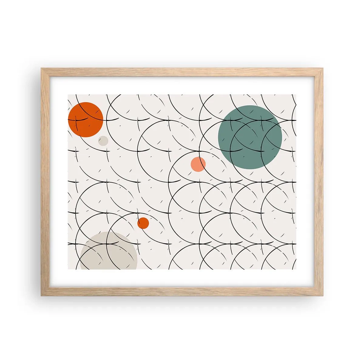 Affiche dans un chêne clair - Poster - Dans l'esprit pop art - 50x40 cm