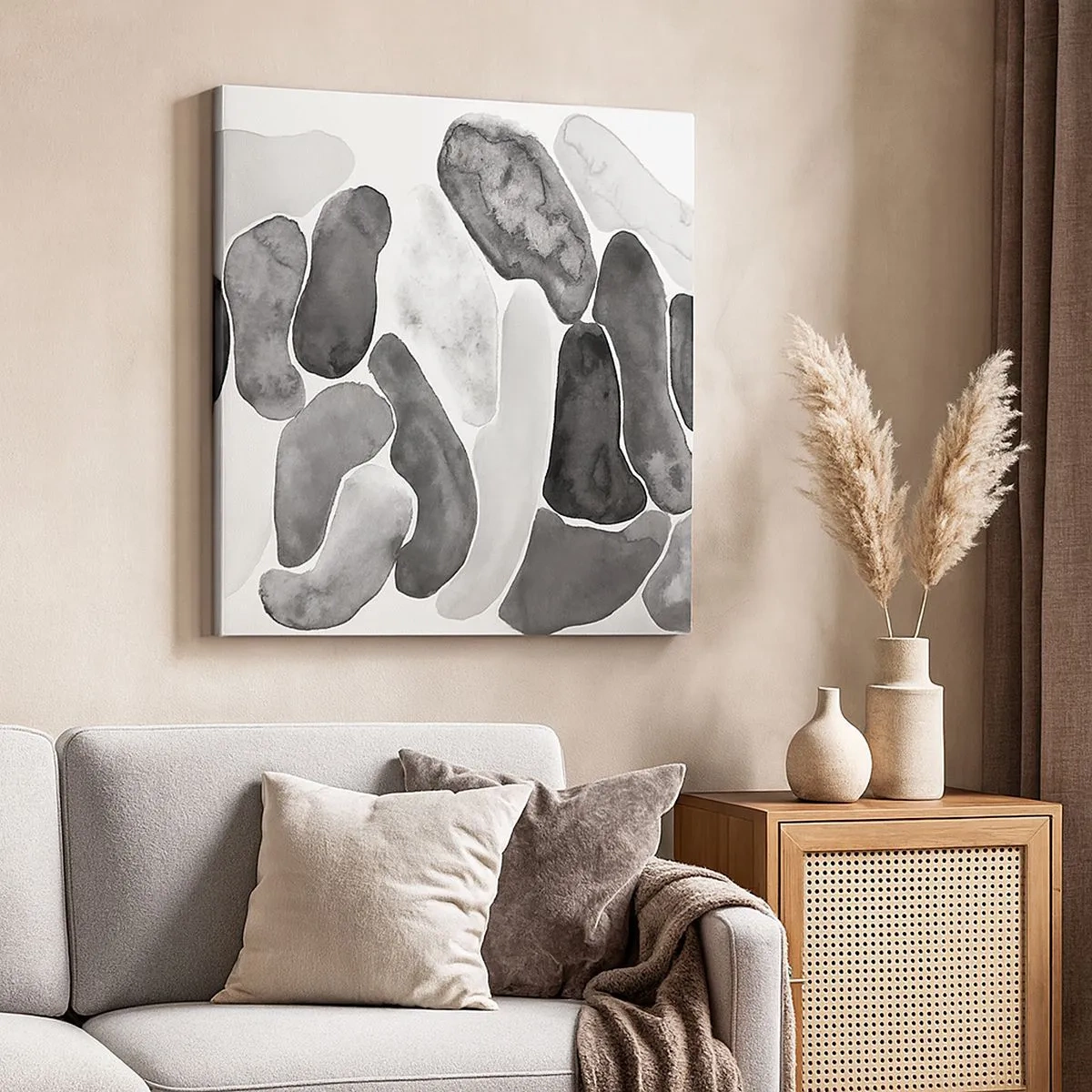 Impression sur toile - Image sur toile - Abstraction rocheuse - 30x30 cm