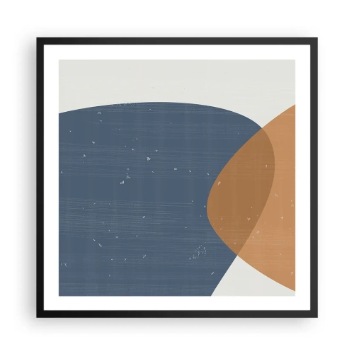 Affiche dans un cadre noir - Poster - Ovales et influences - 60x60 cm