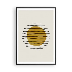 Affiche dans un cadre noir - Poster - Abstraction tremblante de chaleur - 70x100 cm