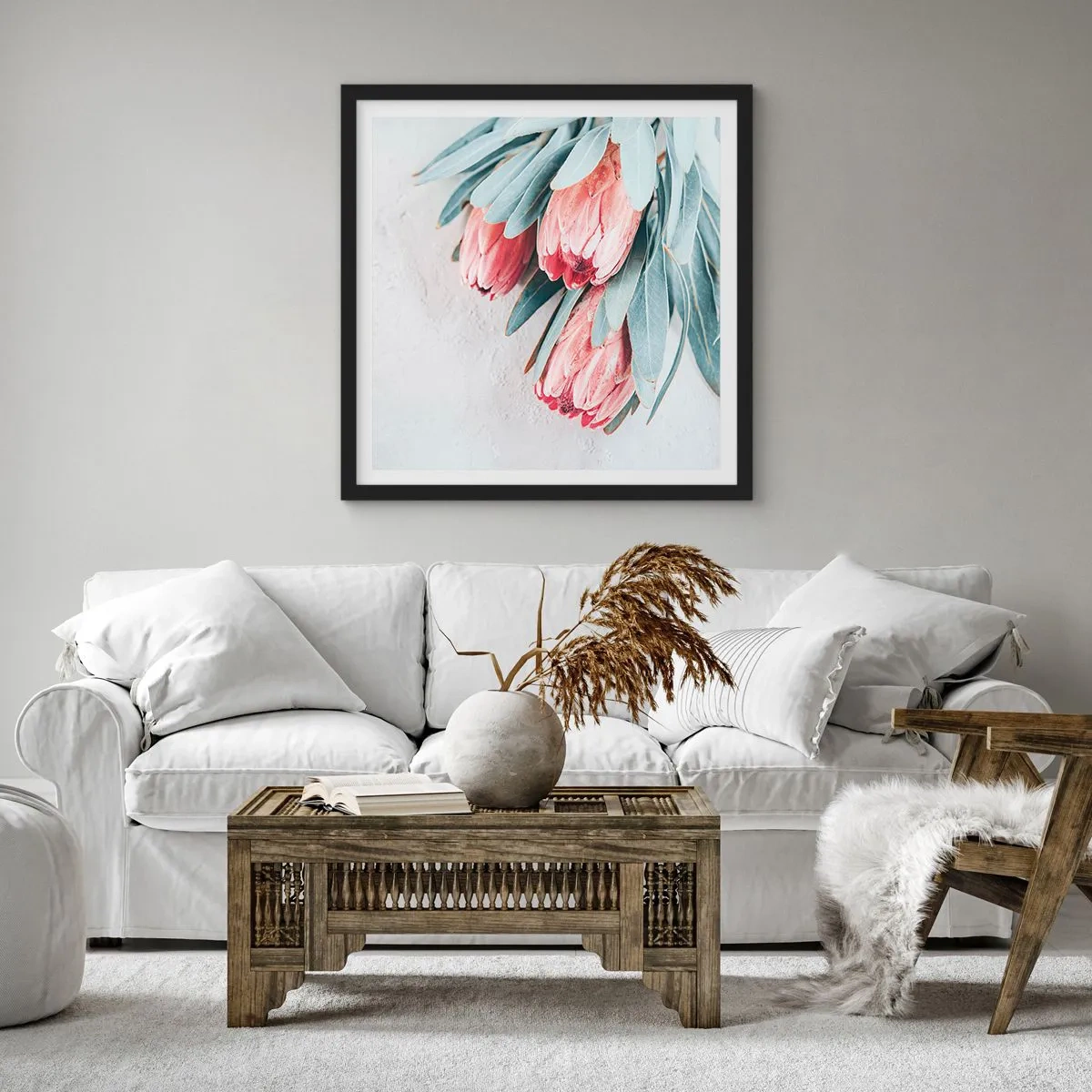 Affiche dans un cadre noir - Poster - Honte de leur propre beauté - 50x50 cm