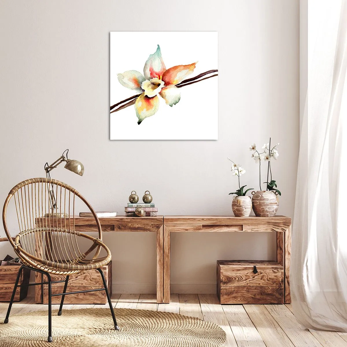 Impression sur toile - Image sur toile - Douceur de couleur renversée - 40x40 cm