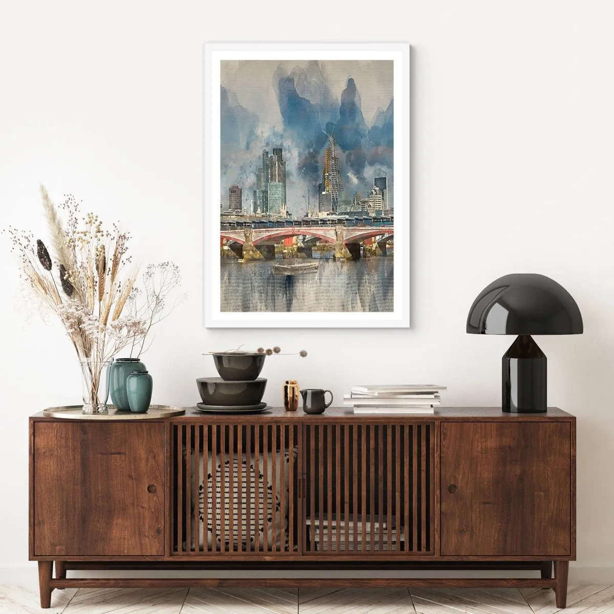 Affiche dans un cadre blanc - Poster - Londres dans toute sa splendeur - 30x40 cm