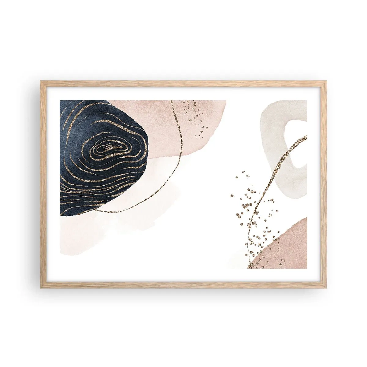 Affiche dans un chêne clair - Poster - Tout coule - 70x50 cm