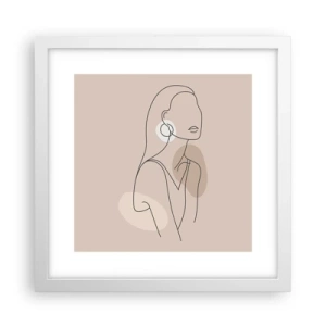 Affiche dans un cadre blanc - Poster - Icone féminin - 30x30 cm