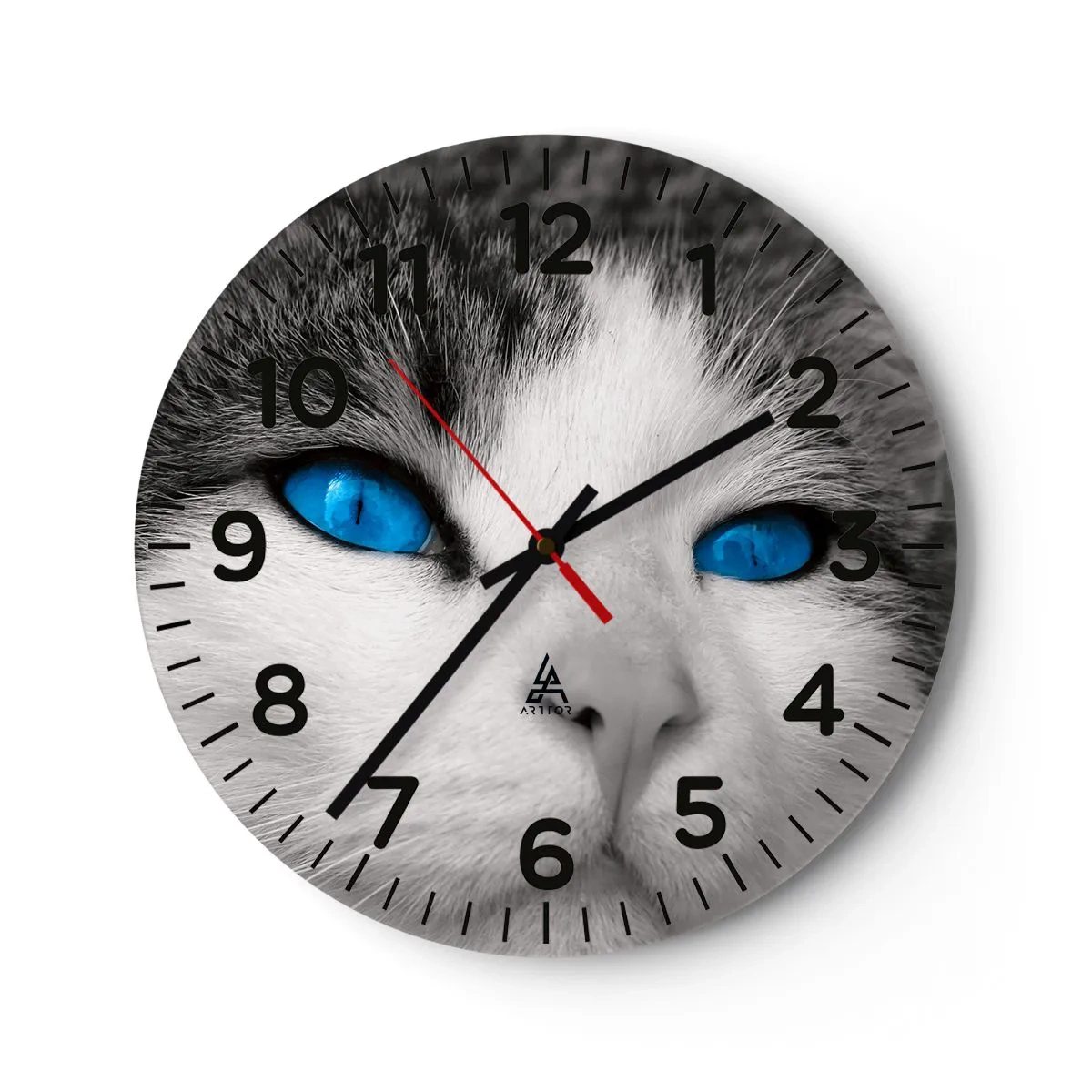 Horloge murale - Pendule murale - Yeux bleus inhabituels - 30x30 cm