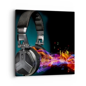 Impression sur toile - Image sur toile - Dans le feu de la musique - 40x40 cm