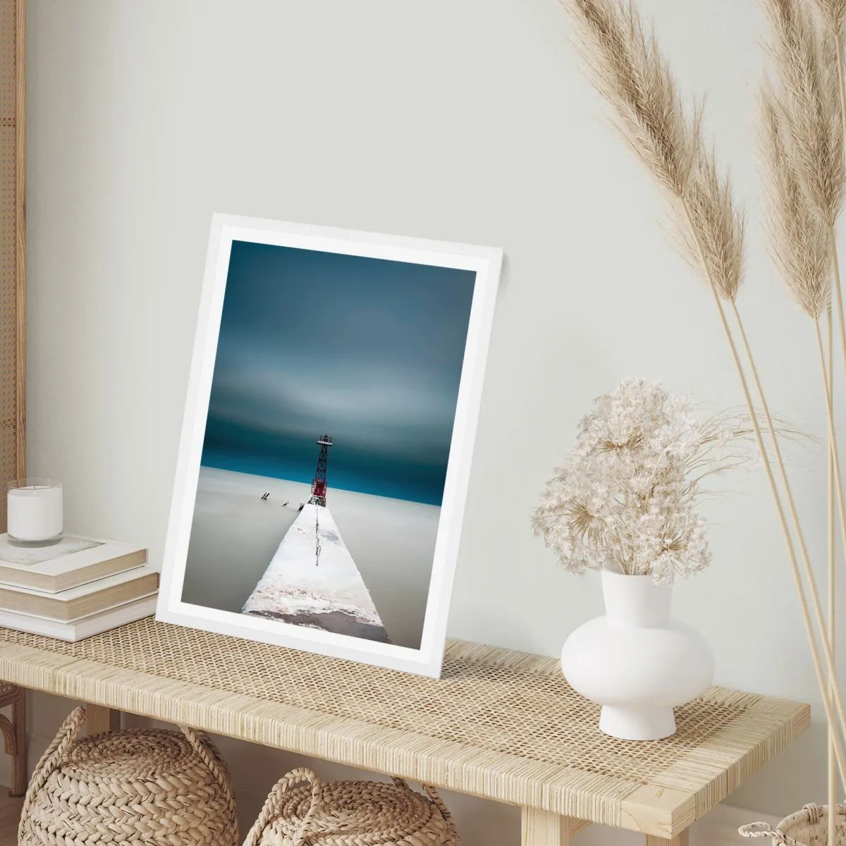 Affiche dans un cadre blanc - Poster - À la rencontre de l'immensité - 50x70 cm