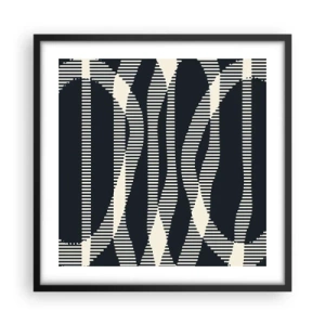Affiche dans un cadre noir - Poster - Une tentative de briser l'obscurité - 50x50 cm