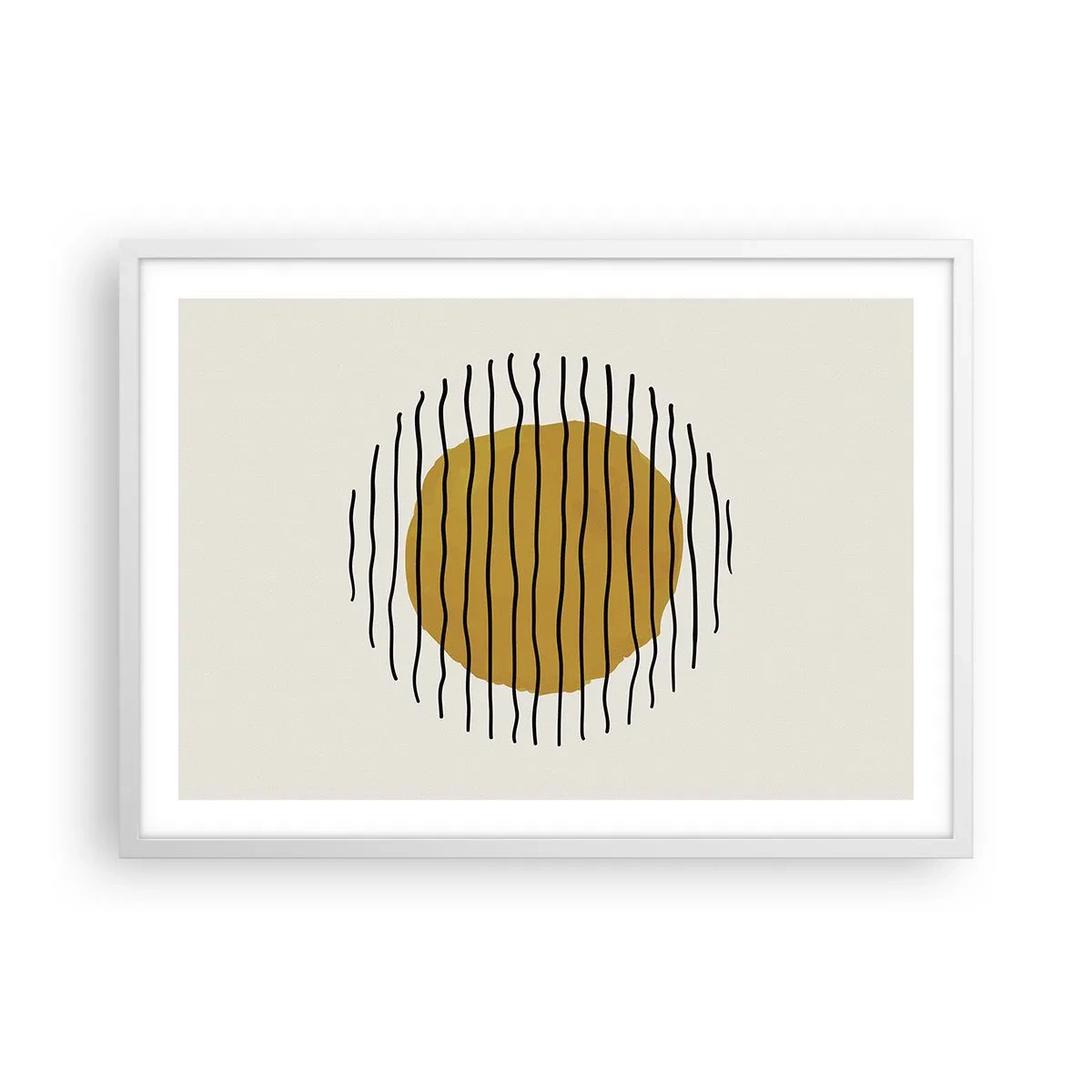 Affiche dans un cadre blanc - Poster - Abstraction tremblante de chaleur - 70x50 cm