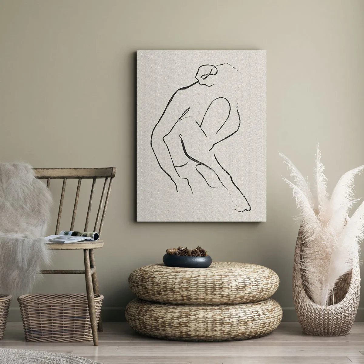 Impression sur toile - Image sur toile - Croquis intime - 55x100 cm