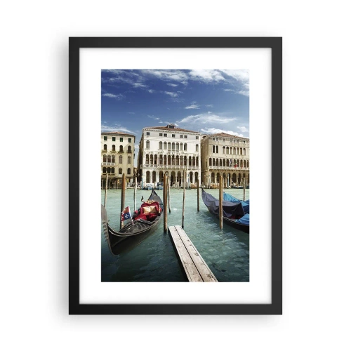 Affiche dans un cadre noir - Poster - Palace bleu ciel - 30x40 cm