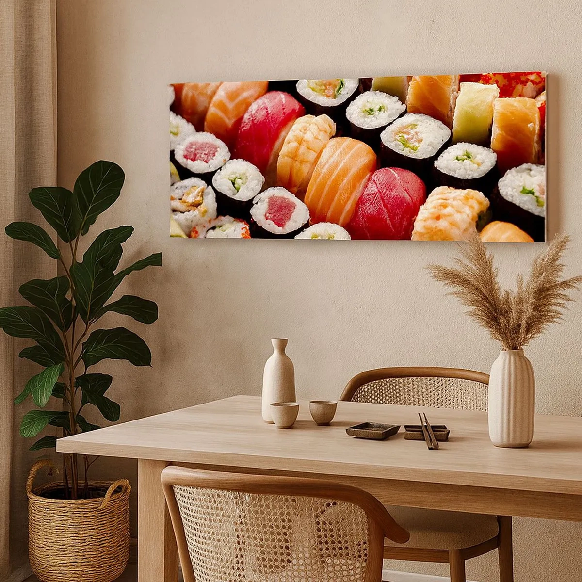 Impression sur toile - Image sur toile - Couleurs et saveurs d'Asie - 100x40 cm