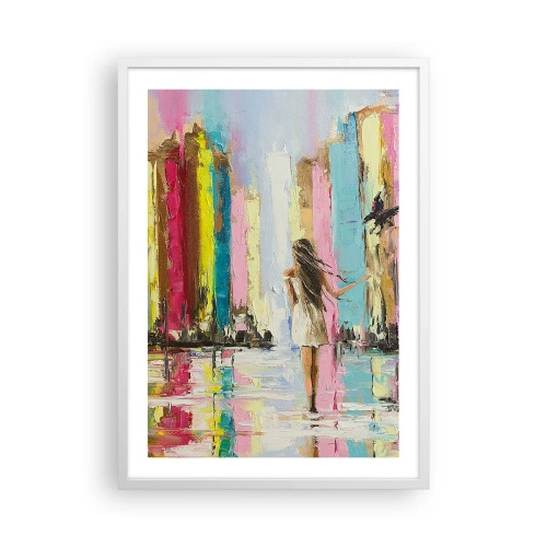 Affiche dans un cadre blanc - Poster - Viens avec moi - 50x70 cm