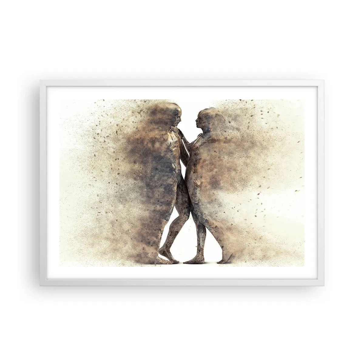 Affiche dans un cadre blanc - Poster - Ils sont sortis de la poussière pour aimer - 70x50 cm