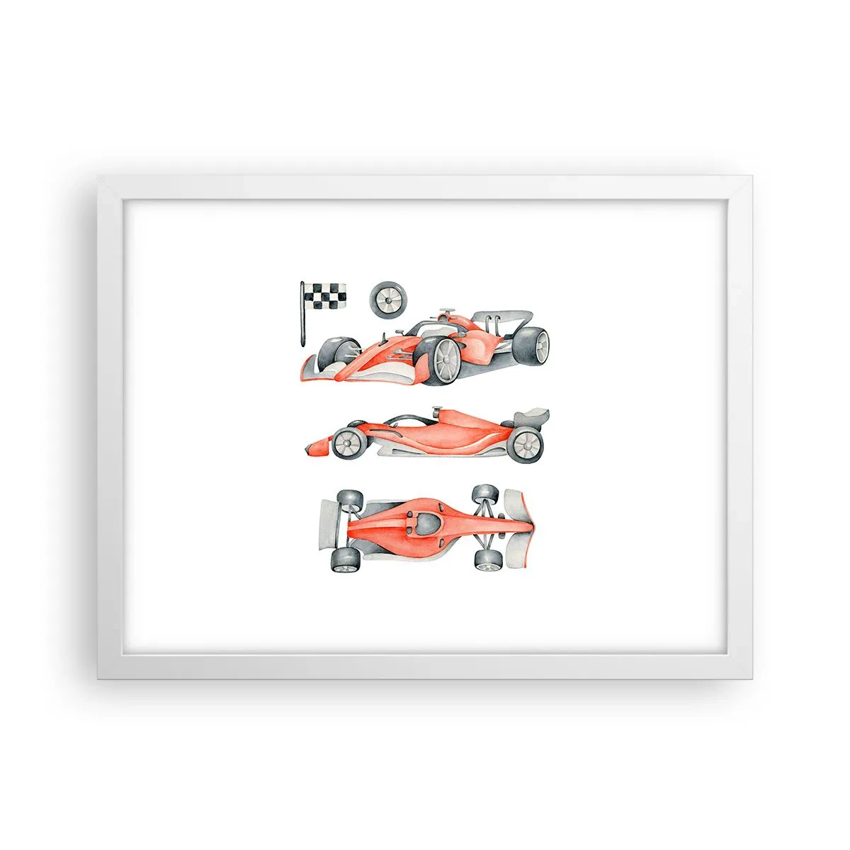 Affiche dans un cadre blanc - Poster - poursuis ton rêve - 40x30 cm