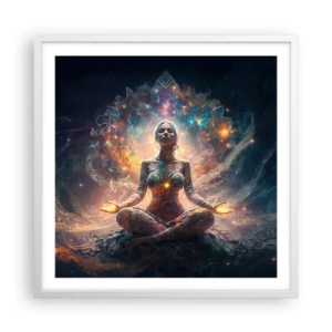 Affiche dans un cadre blanc - Poster - Flux de bonne énergie - 60x60 cm