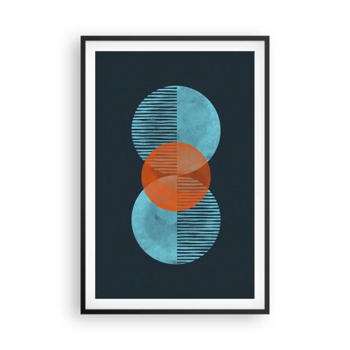 Affiche dans un cadre noir - Poster - Composition symétrique - 61x91 cm