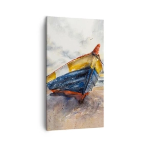 Impression sur toile - Image sur toile - Repos sur le rivage - 45x80 cm