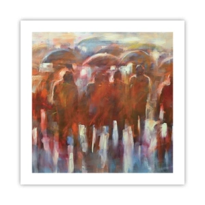 Affiche - Poster - Identiques sous la pluie et dans le brouillard - 50x50 cm