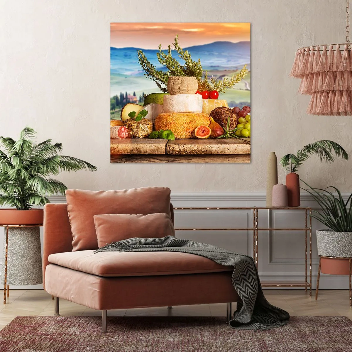 Impression sur toile - Image sur toile - La joie de vivre à l'italienne - 60x60 cm