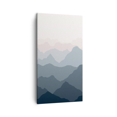 Impression sur toile - Image sur toile - Vagues de montagnes - 45x80 cm