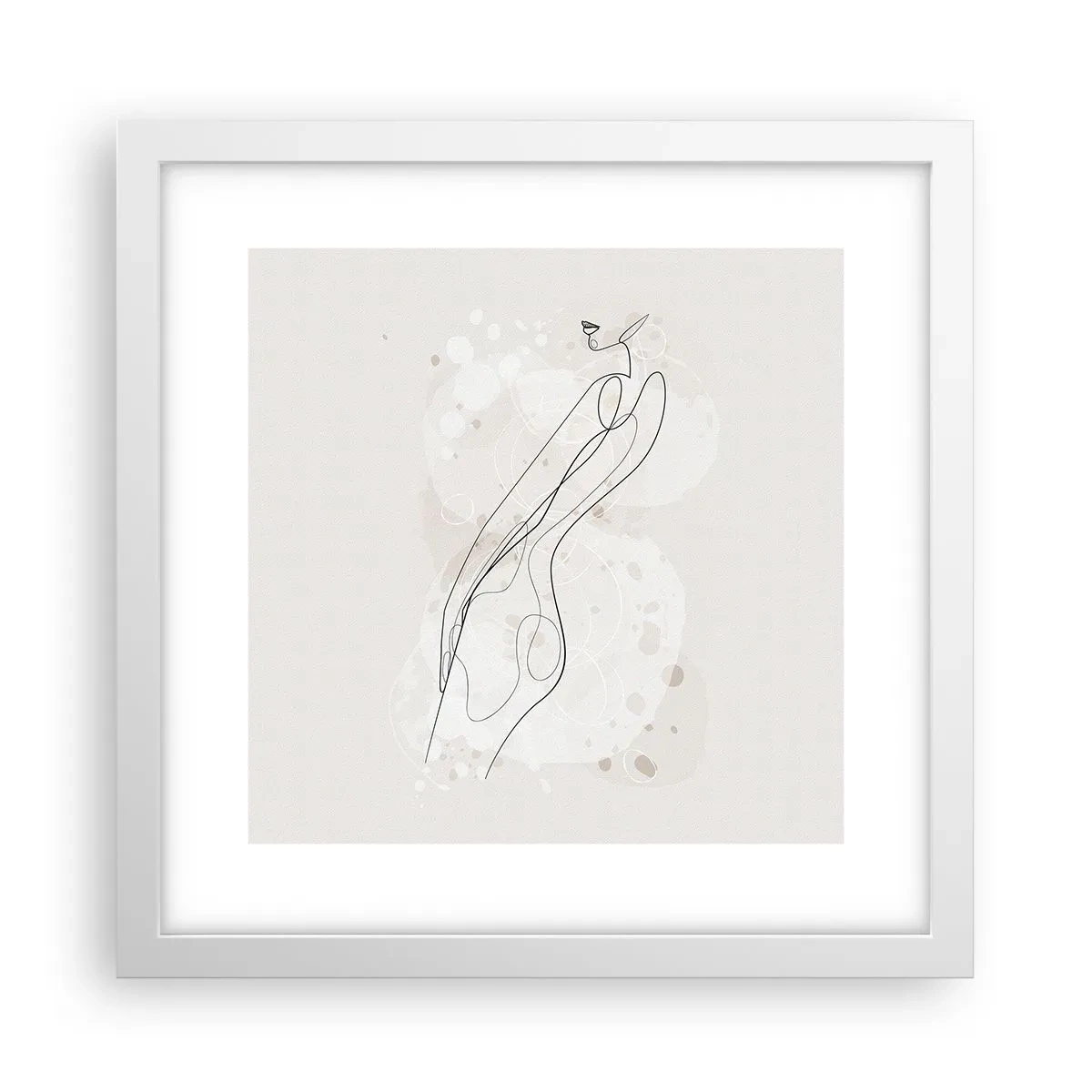 Affiche dans un cadre blanc - Poster - Trompe l'oeil - 30x30 cm