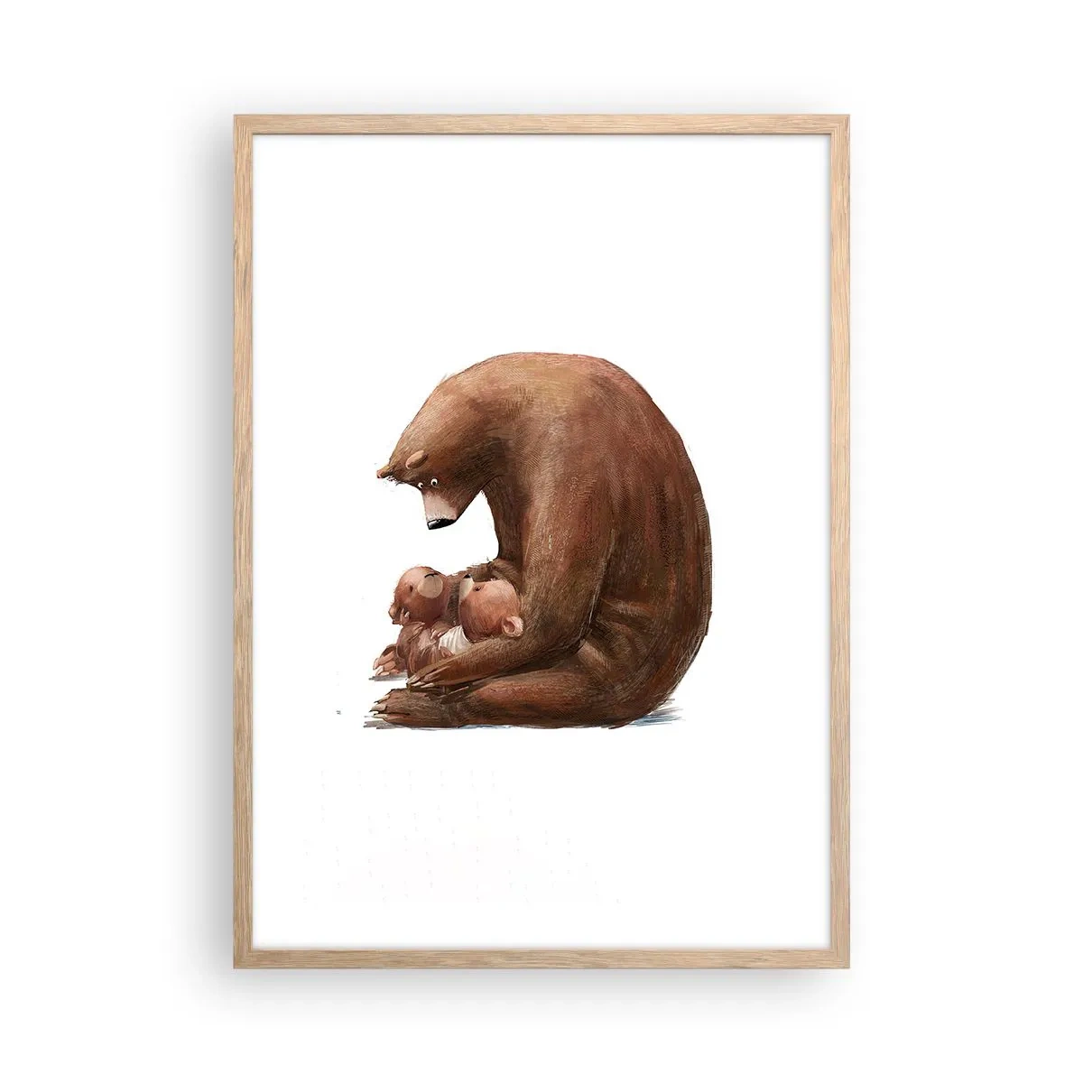 Affiche dans un chêne clair - Poster - Faites de beaux rêves les enfants - 50x70 cm