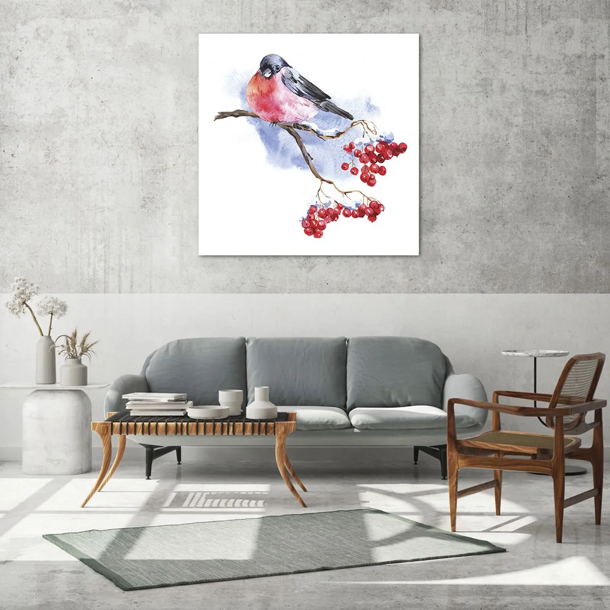 Impression sur verre - Image sur verre - L'hiver en couleurs - 50x50 cm