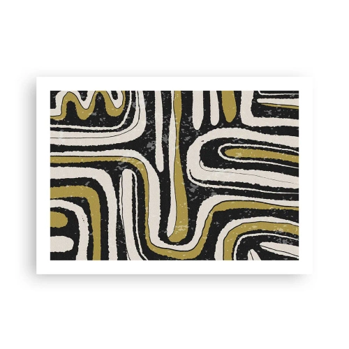 Affiche - Poster - Composition : routes et ruelles - 70x50 cm