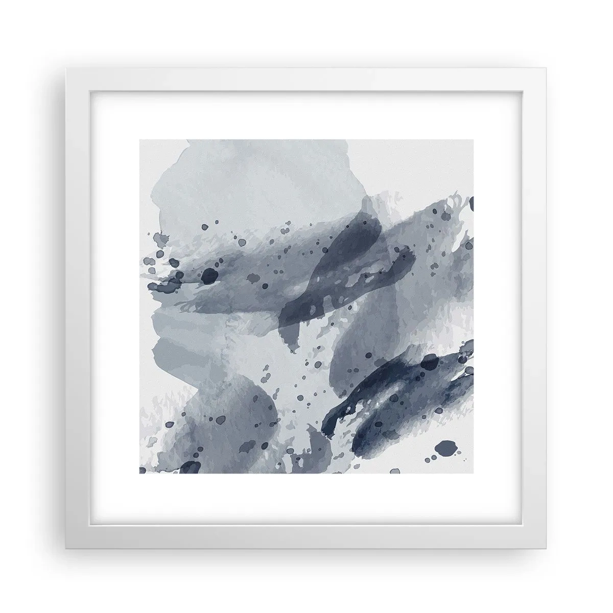 Affiche dans un cadre blanc - Poster - Étude de la nature de l'eau - 30x30 cm