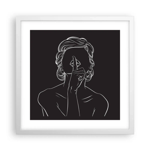 Affiche dans un cadre blanc - Poster - La beauté s'épanouit en silence - 40x40 cm