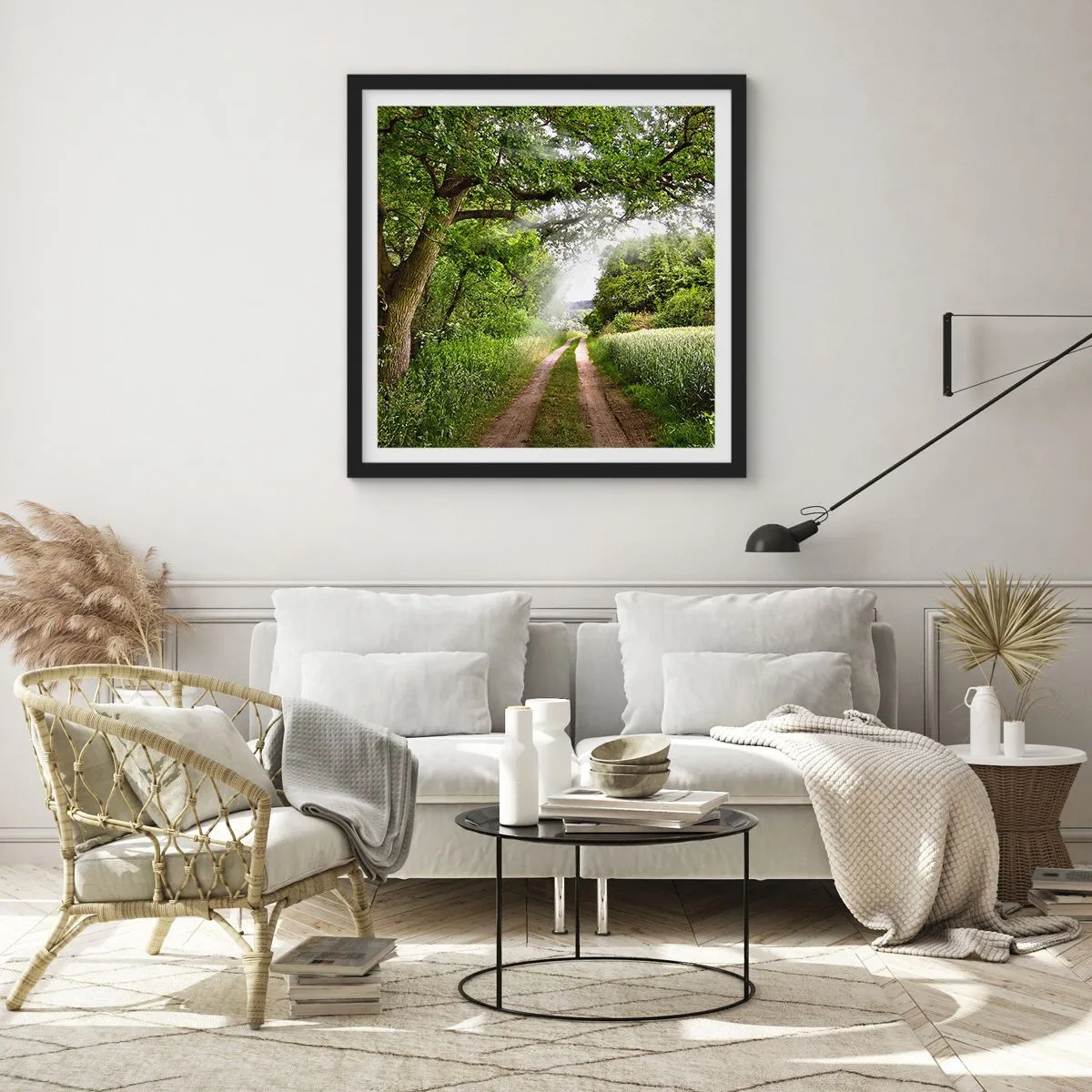 Affiche dans un cadre noir - Poster - Et in Arcadia ego - 30x30 cm