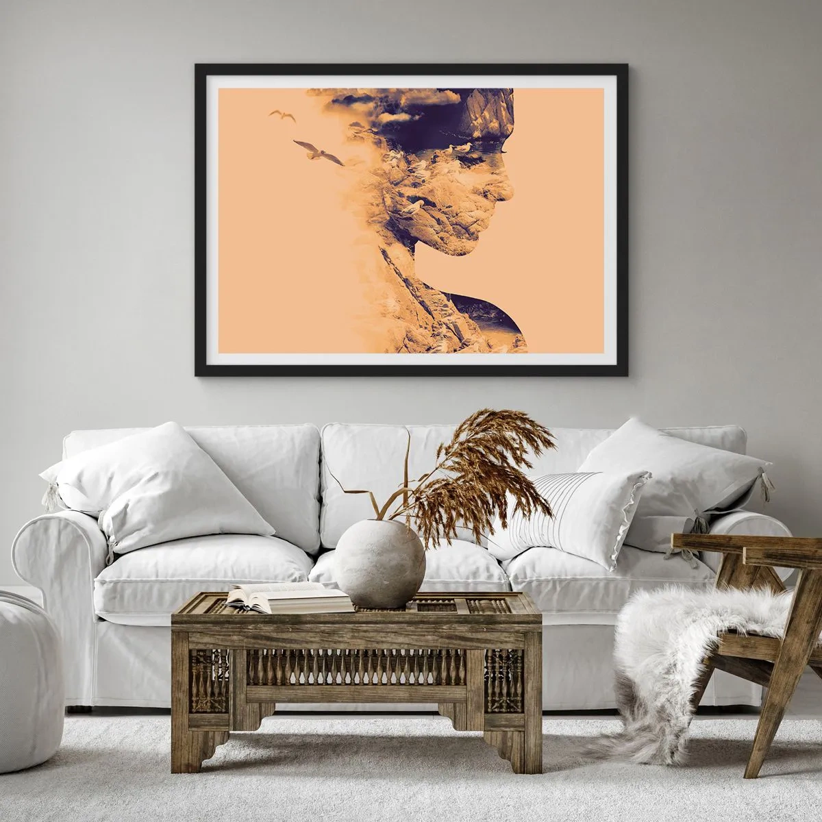 Affiche dans un cadre noir - Poster - Beauté de la nature - 40x30 cm
