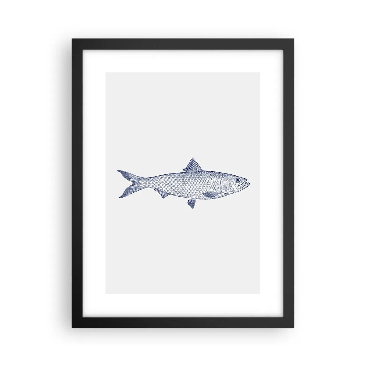 Affiche dans un cadre noir - Poster - Salutations des mers du nord - 30x40 cm