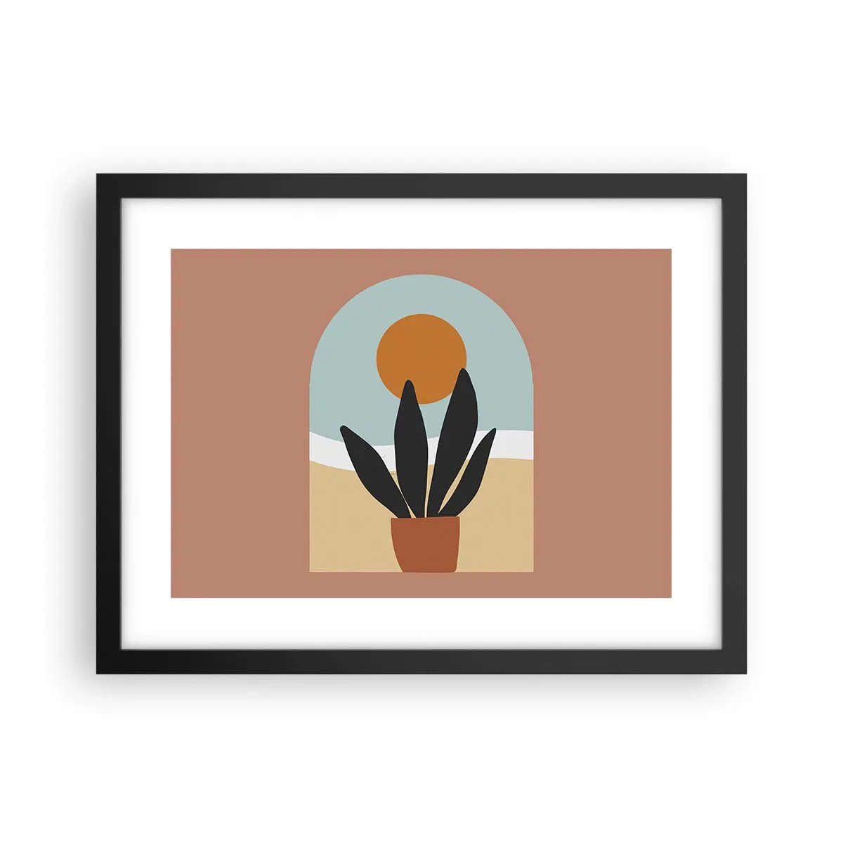 Affiche dans un cadre noir - Poster - Petits bonheurs - 40x30 cm