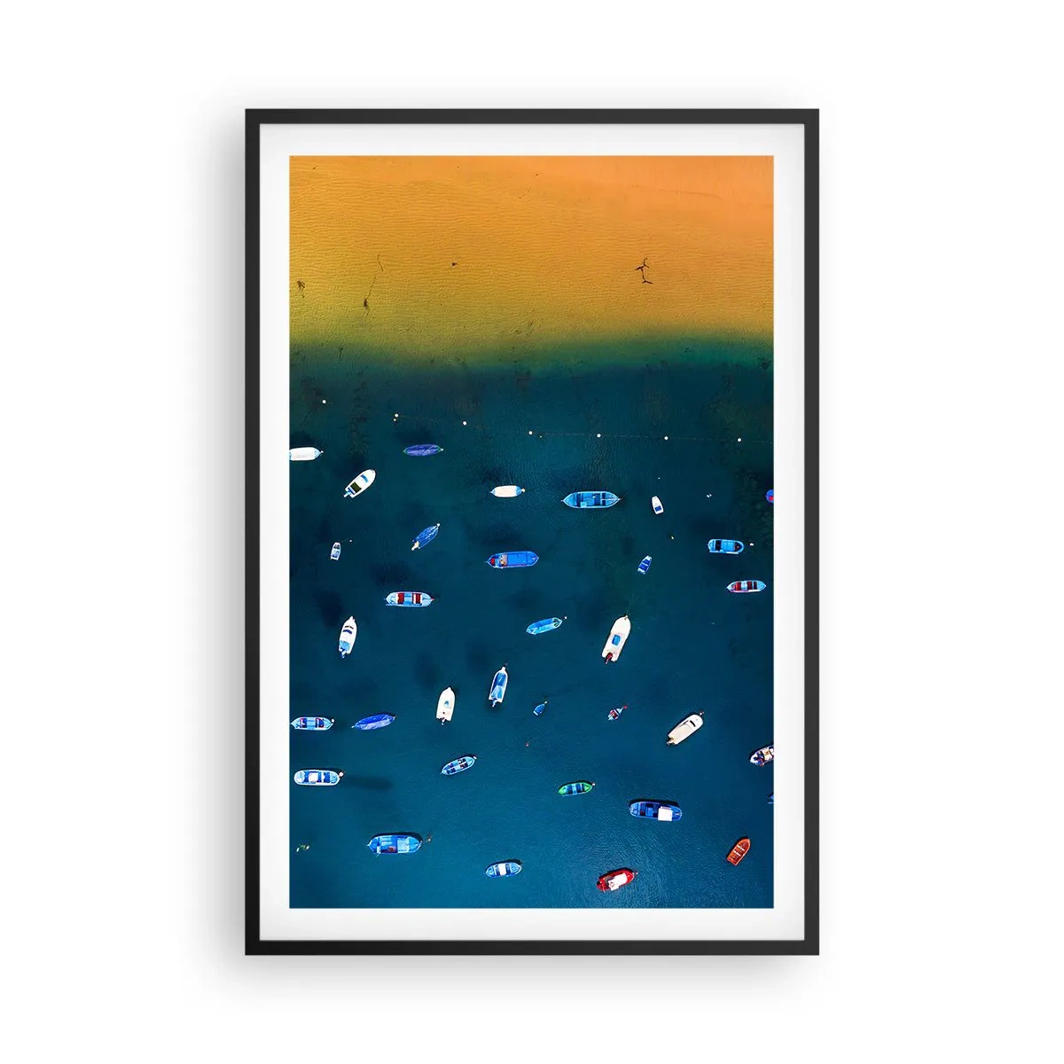 Affiche dans un cadre noir - Poster - Jeu de vacances - 61x91 cm