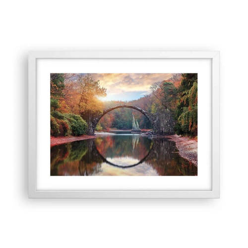 Affiche dans un cadre blanc - Poster - De l'autre cote du miroir - 40x30 cm