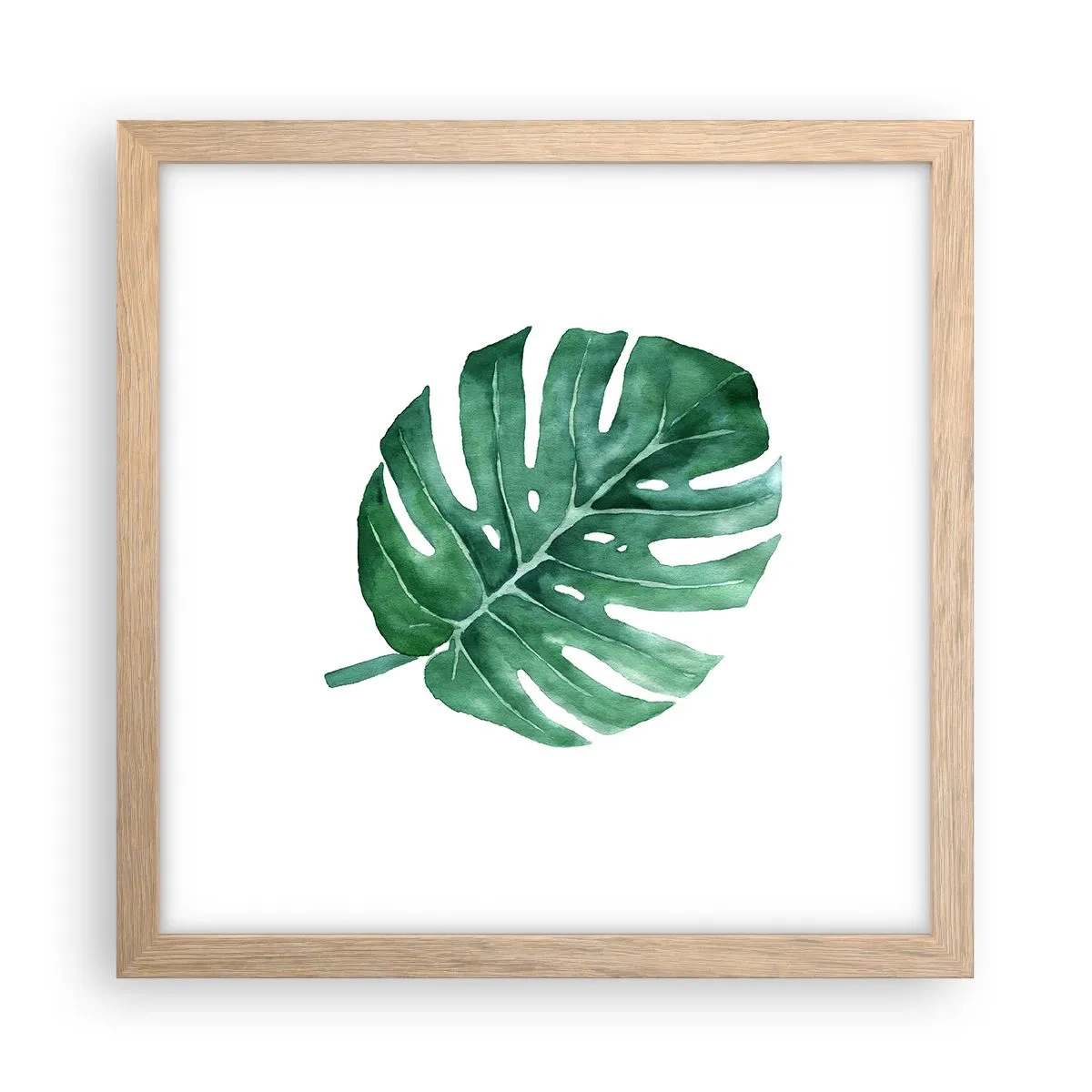 Affiche dans un chêne clair - Poster - Concept vert - 30x30 cm