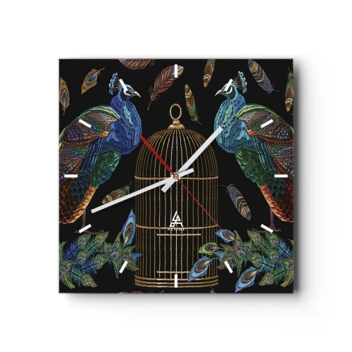 Horloge murale - Pendule murale - En robes royales - 40x40 cm